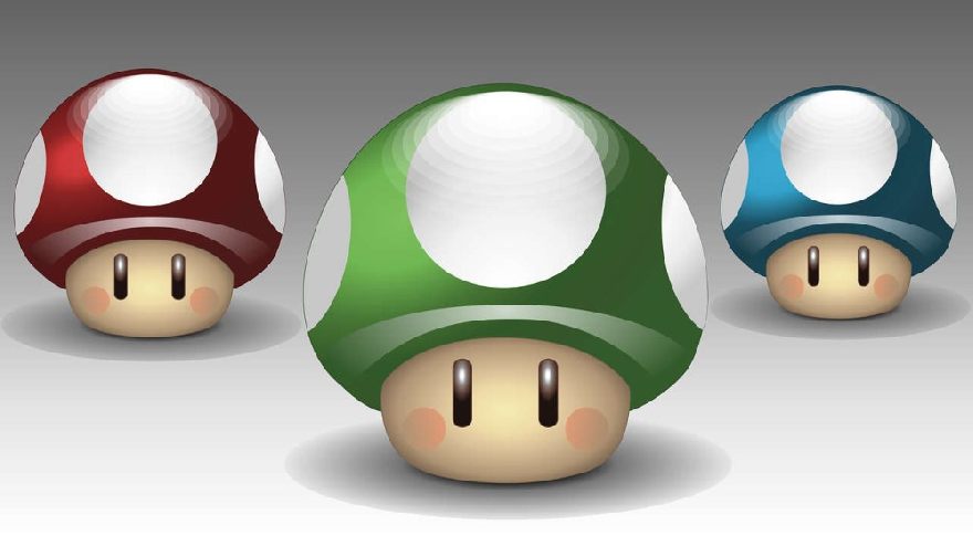 Super Mario PC and console game mushrooms, nice disigned.